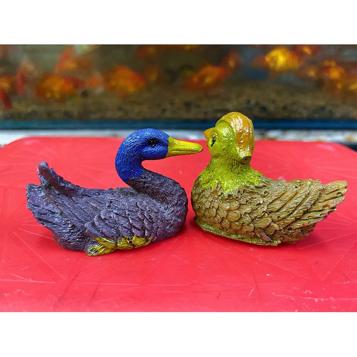 VỊT TRANG TRÍ HỒ CÁ NON BỘ DÀI 7,5CM CAO 3,5CM