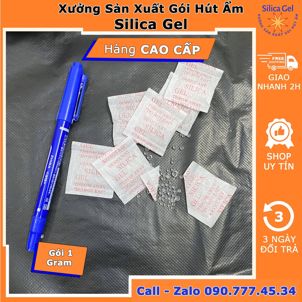 Túi Gói Hút Ẩm 1g/2g/3g/5g/10g/20g/50g/100g Đóng Túi 1Kg/500 Gram/200 Gram - Hạt Hút Ẩm Silica Gel