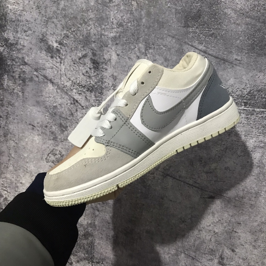 Giày thể thao JORDAN 1 paris xám xanh cổ thấp Hot trend nam nữ, Giày sneaker JD1 xám xanh thấp cổ dùng đi học,tập gym