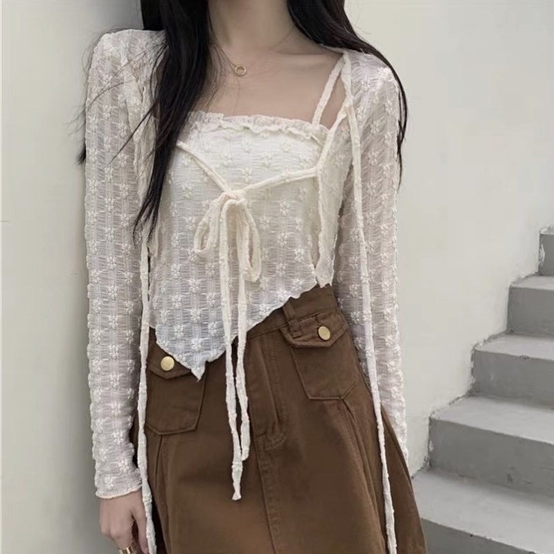 CHÂN VÁY JEAN phối SET ÁO CADIGAN SIÊU XINH ( ảnh tự chụp 100%)