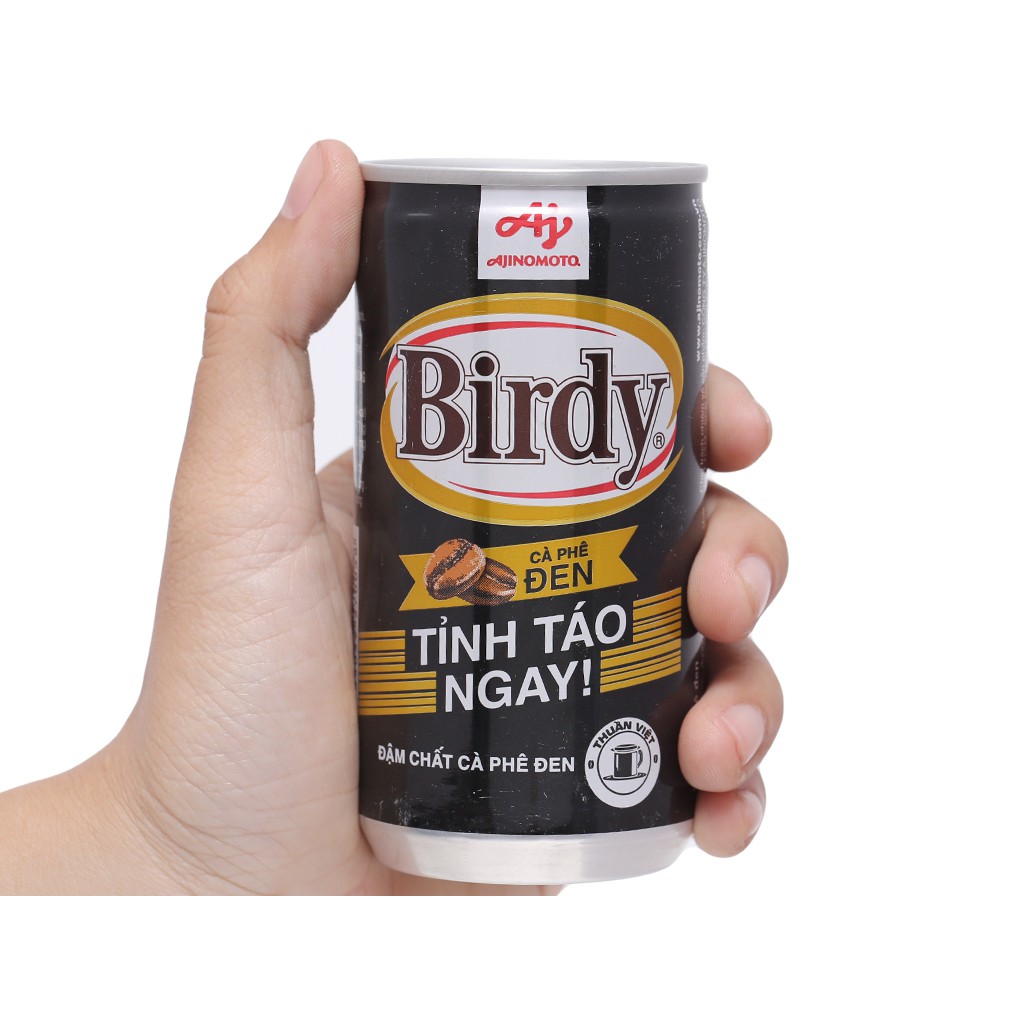 6 lon cà phê đen Birdy 170ml