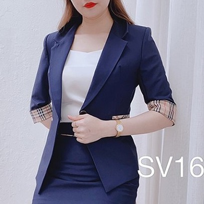 Áo Vest Nữ Công Sở Tay Dài Cao Cấp - LELY-SV010- Xanh Than, Cực Sang, Nữ Tính
