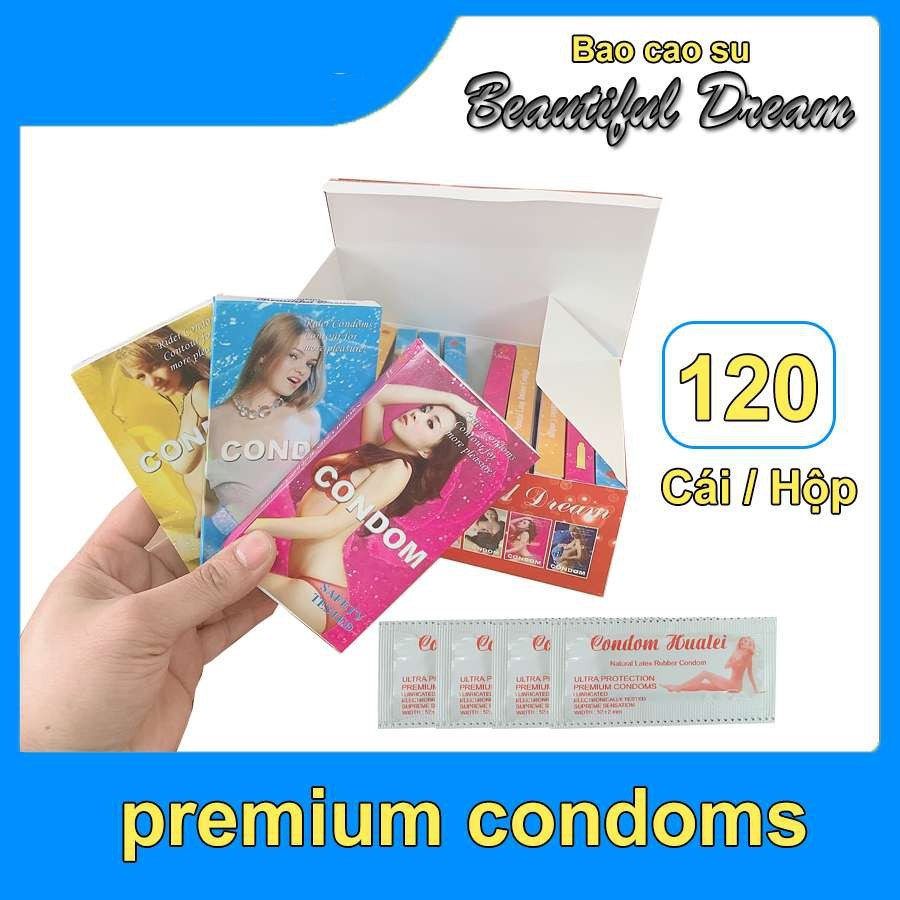 Bao cao su hương dâu Beautiful Dream hộp 120 cái Made in Việt Nam