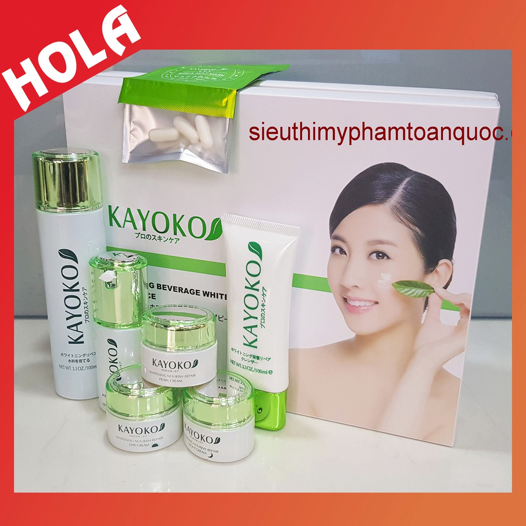 [Chính Hãng] Mỹ phẩm mờ nám Kayoko 6in1 Nhật Bản, mỹ phẩm tàn nhang, dưỡng trắng da và loại bỏ vết thâm, Kem nám Kayoko