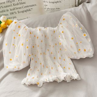 Áo kiểu trễ vai tay bồng