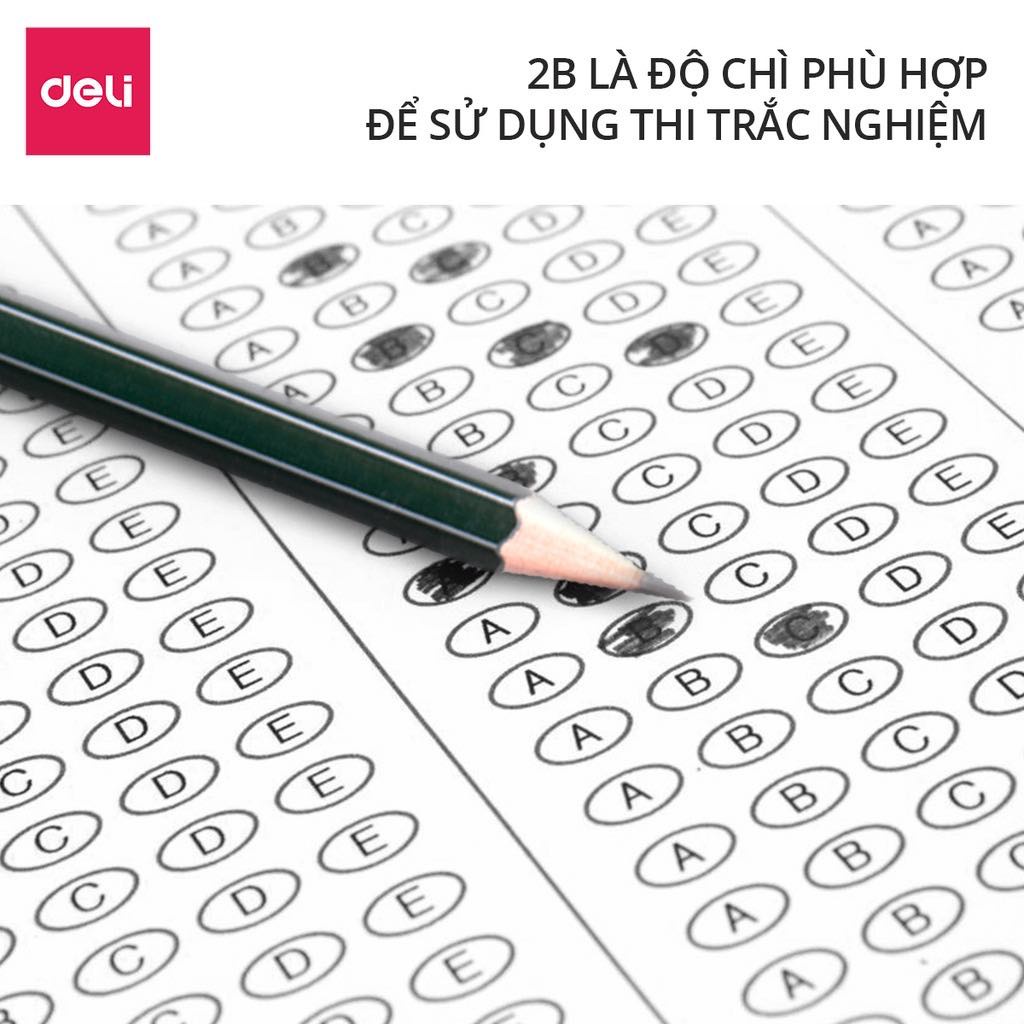 Hộp 12 bút chì Deli 2B, HB