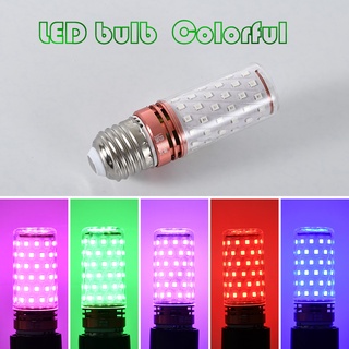 E27 e14 e2 16w 12w 红绿蓝黄粉紫 rgb 玉米灯泡 彩色光源 家用气氛拍照专用灯 配灯座 吊线灯头