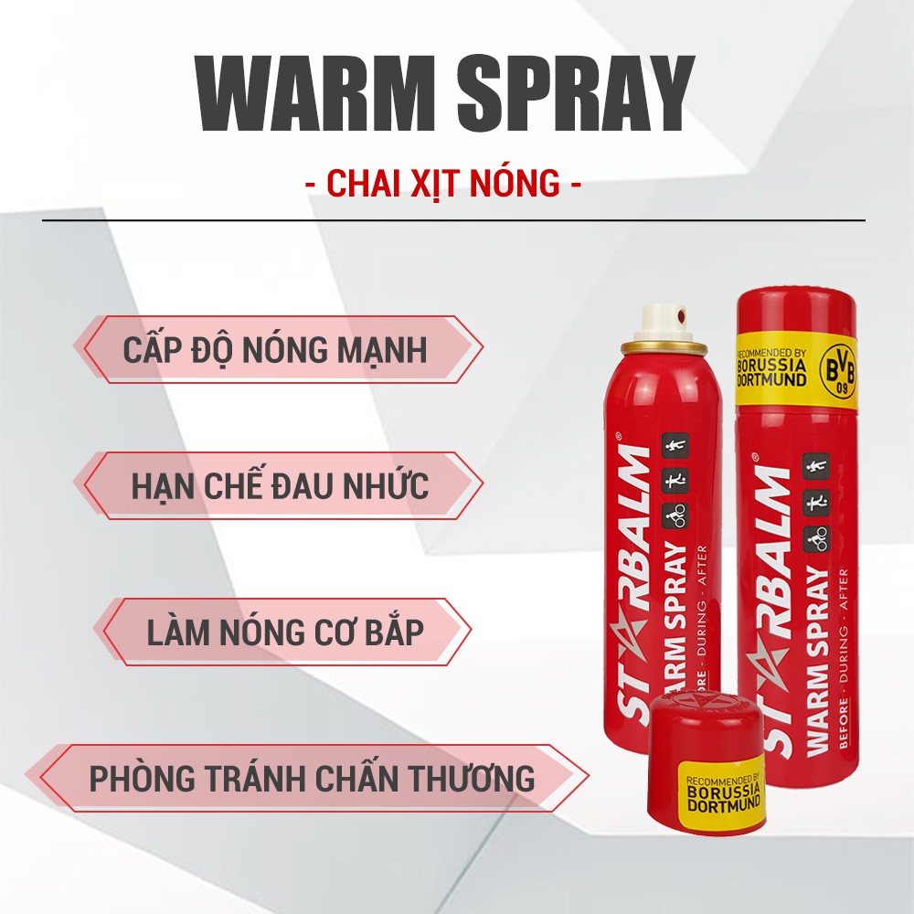 Chai Xịt Nóng Starbalm Warm Spray 150ml GF001SB