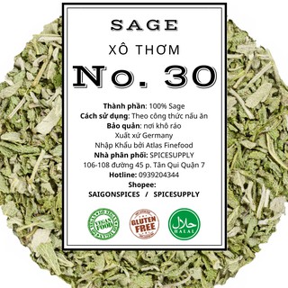 500g Bột Xô thơm Sage rubbed nghiền khô nguyên chất