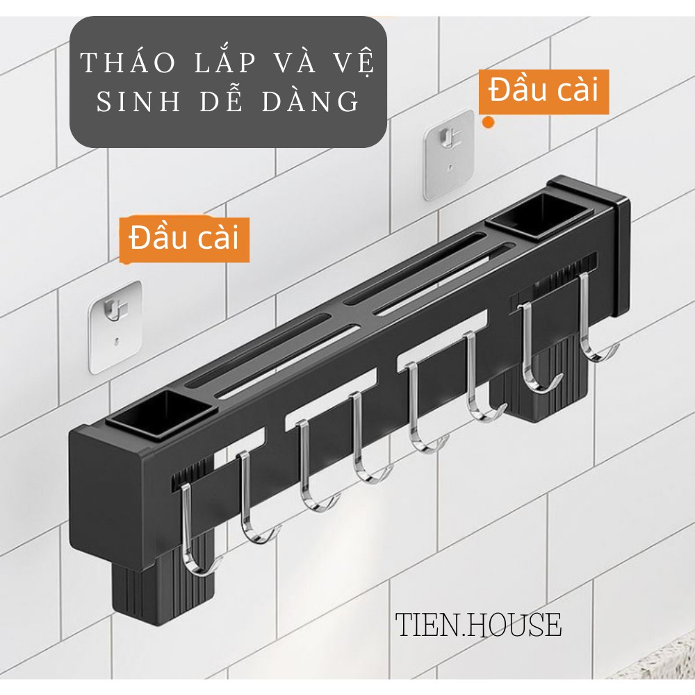 Giá treo đồ nhà bếp đa năng, giá cài dao, đựng đũa thìa