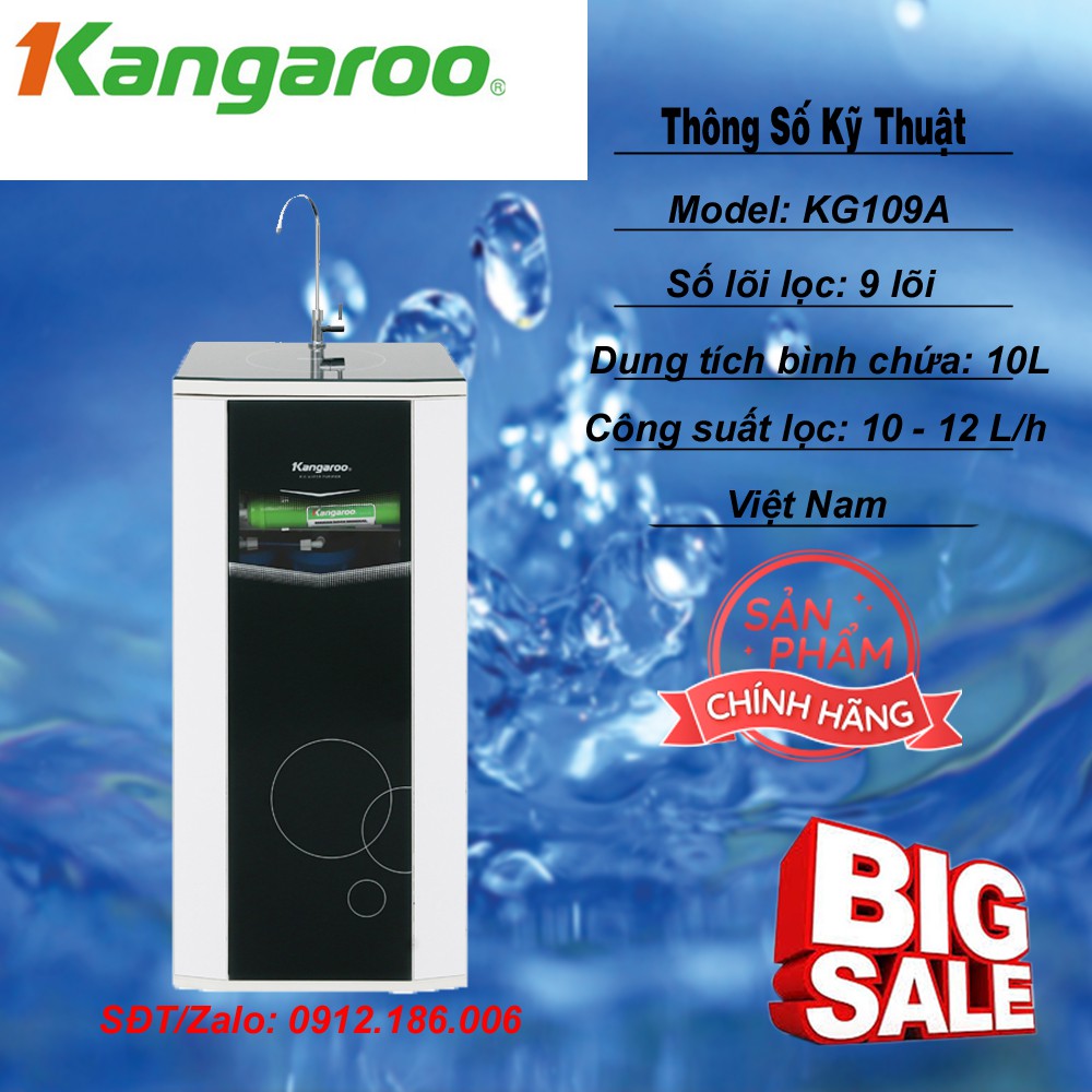 Máy lọc nước RO Kangaroo VTU KG109A 9 lõi - Hàng chính hãng