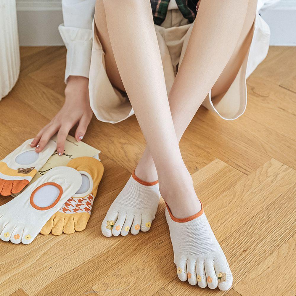 NICKOLAS Vớ Cotton Năm Ngón Hình Gấu Dễ Thương