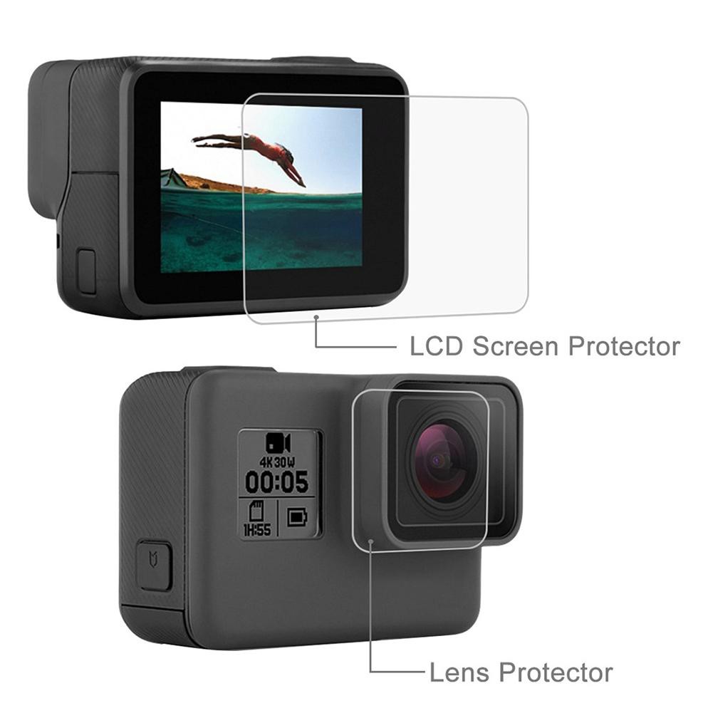 Kính cường lực trong suốt bảo vệ màn hình của máy quay GoPro HERO5 6 7