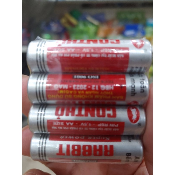 Pin tiểu con thỏ vỉ 4 quả