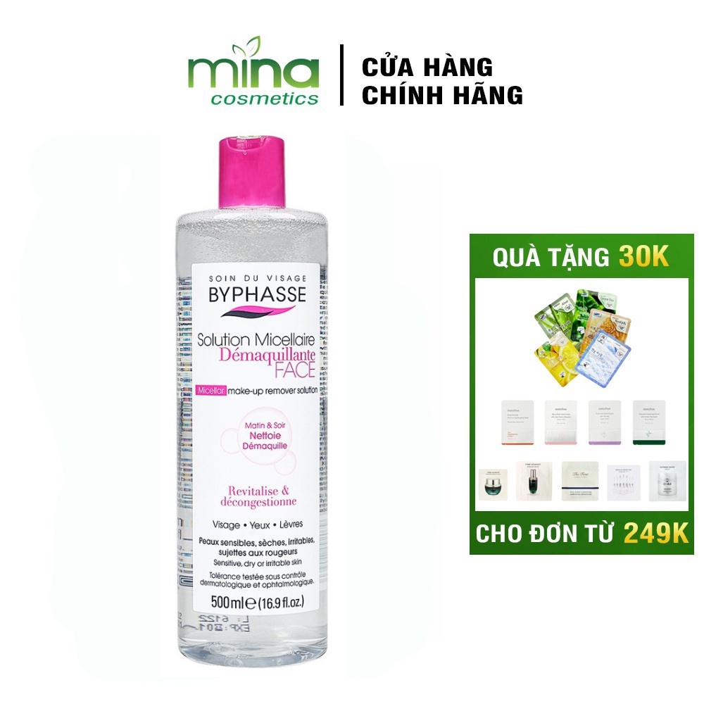 Nước Tẩy Trang Byphasse Solution Micellaire Làm Sạch Sâu, Giảm Mụn 500ML