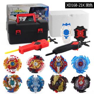 ❥❥XD168-21K 8PCS Alloy Beyblade burst Set launcher toolbox gyro storage kid’s box Spinning Top Toys for Boys