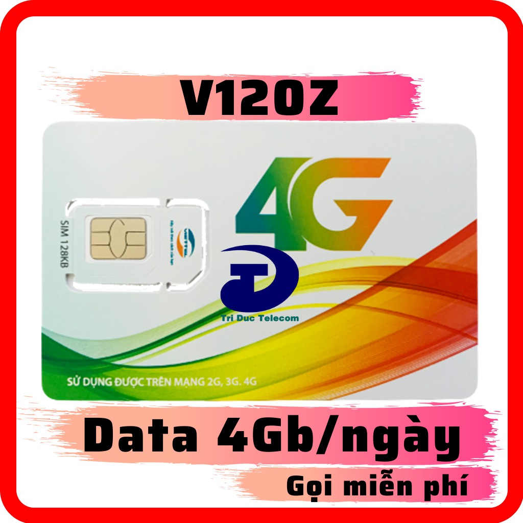 Sim 4G Viettel V120 / V120z Hơn cả V90 - Ưu đãi Nhân Đôi 4Gb/ngày - Miễn Phí Gọi - Sim phát Wifi thoải mái lướt web