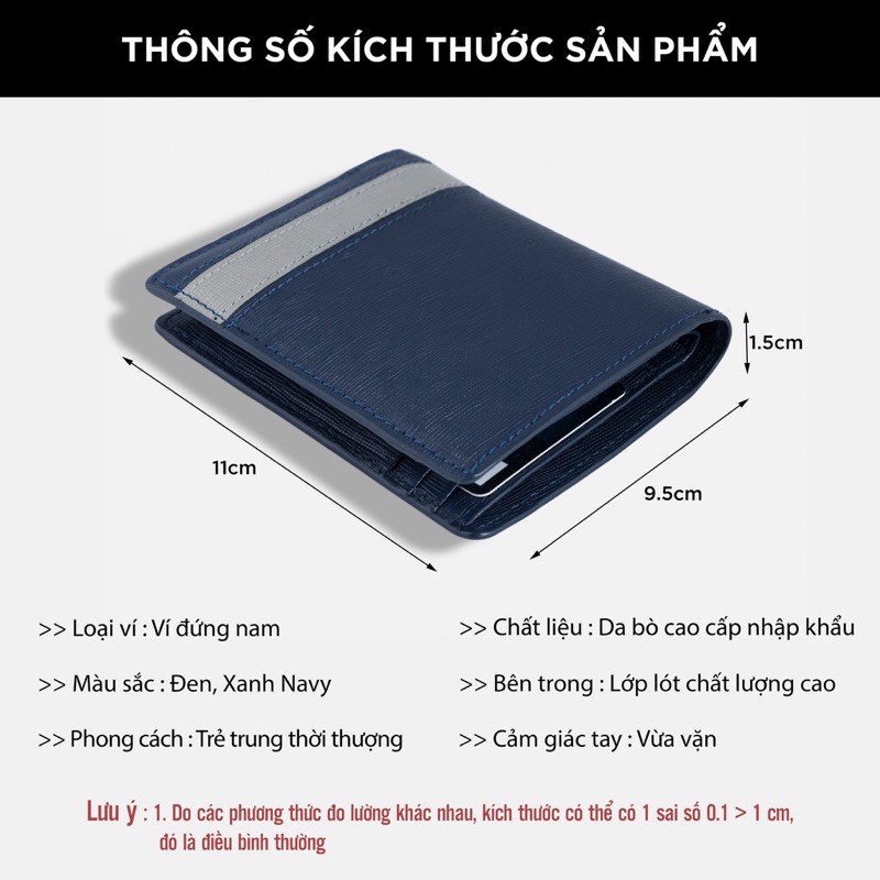 (da thật) ví nam mini ,ví nam cocmos da thật nhập khẩu thời trang lucaster bảo trì trọn đời 1 đổi 1 trong vòng 12tháng