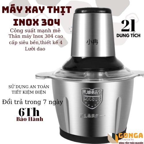 Máy Xay Thịt Cối Inox 4 Lưỡi Đa Năng, Dung Tích 2L Chat cùng shop để được Freeship nhé