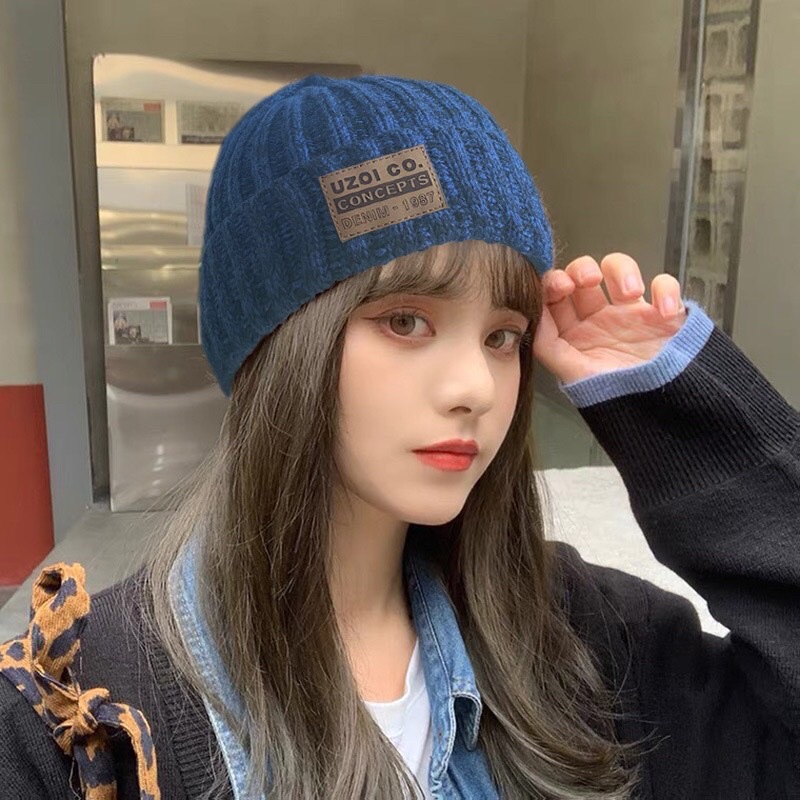 Mũ len beanie dầy dặn dành cho bạn gái, mũ đôi nam nữ mùa đông unisex Mã k07