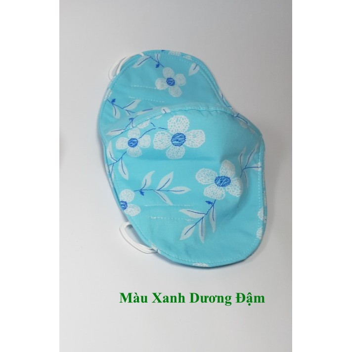 KHẨU TRANG NỮ Loại che tai bo tròn In hình hoa mai lớn loại Dày 3 lớp Chất liệu vải mềm dày Chống nắng Phòng dịch bệnh | BigBuy360 - bigbuy360.vn
