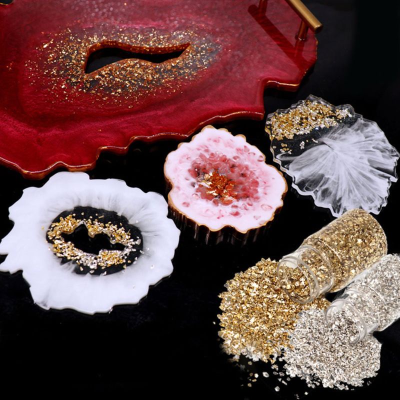 Lọ đá vỡ kim loại trám đúc resin epoxy trang sức khuôn diy