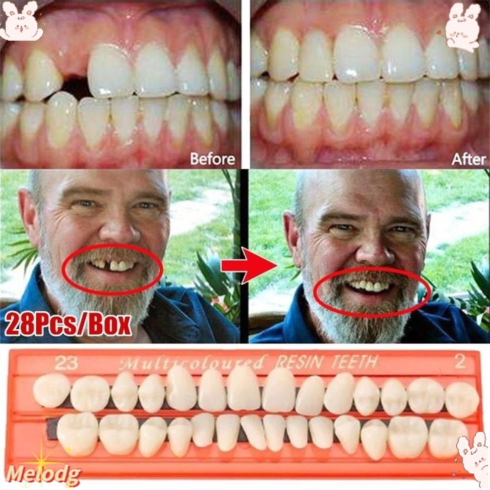 Bộ 28 Răng Giả Bằng Nhựa Acrylic Tạm Thời Thiết Kế Mới