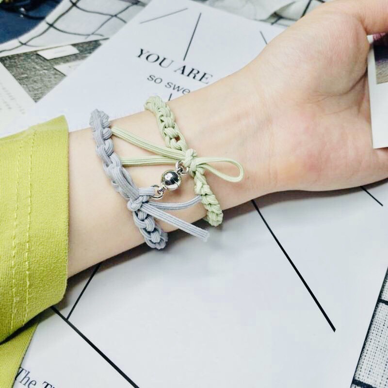 Cặp vòng tay nam châm hoạt hình / dây bện mẫu mới dễ thương cho cặp đôi Tatitava