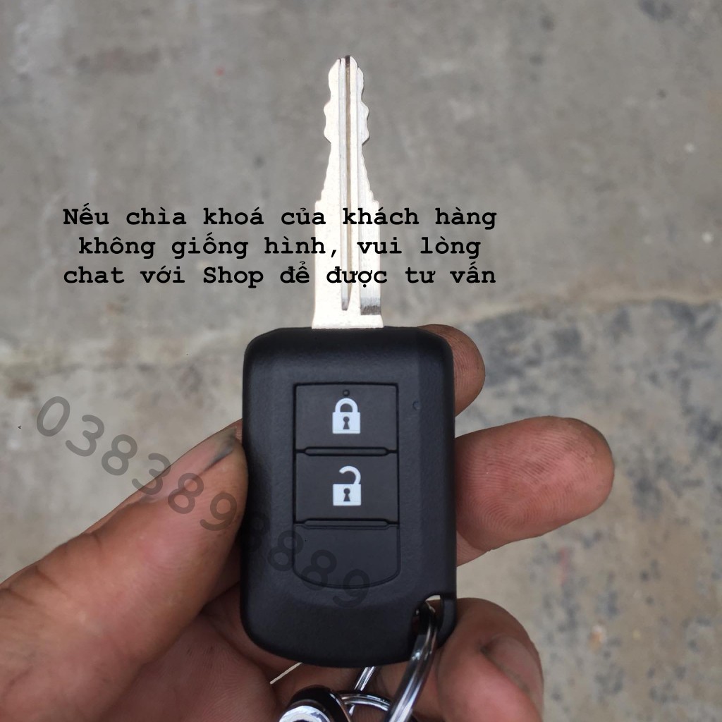 Khắc tên Bao Da Chìa Khoá Mitsubishi Xpander, Triton, Attrage, Mirage, Lancer (chìa cơ) handmade Da Thật 002