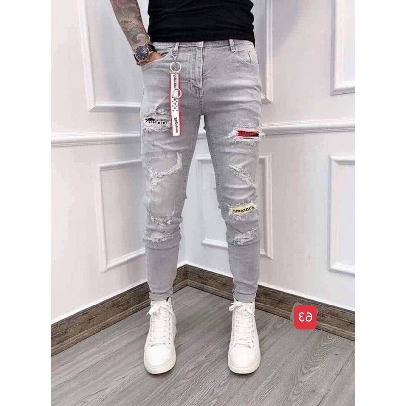 Quần jean nam rách cao cấp-chất bò co dãn 4 chiều-from chuẫn thời trang Lady-Hn Store88 q1
