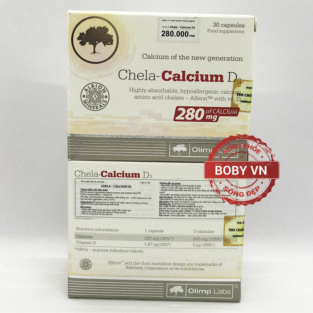 Chela - Calcium D3 - Canxi hữu cơ cho bà bầu và sau sinh - Chính hãng