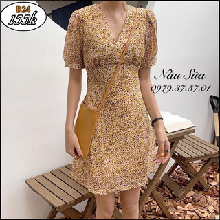 Đầm cổ V đắp chéo