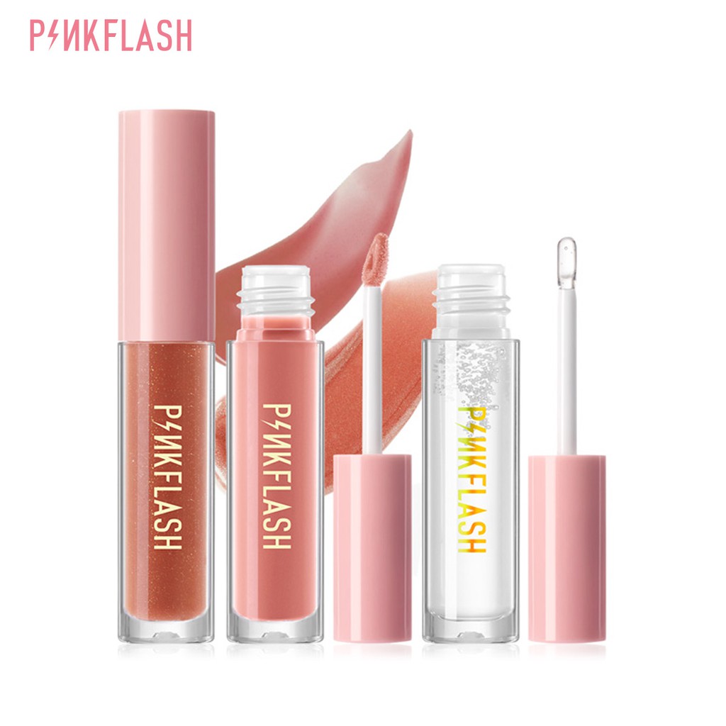 Pinkflash (Hàng Mới Về) Son Bóng Màu Sắc Tươi Sáng Không Gây Dị Ứng Môi