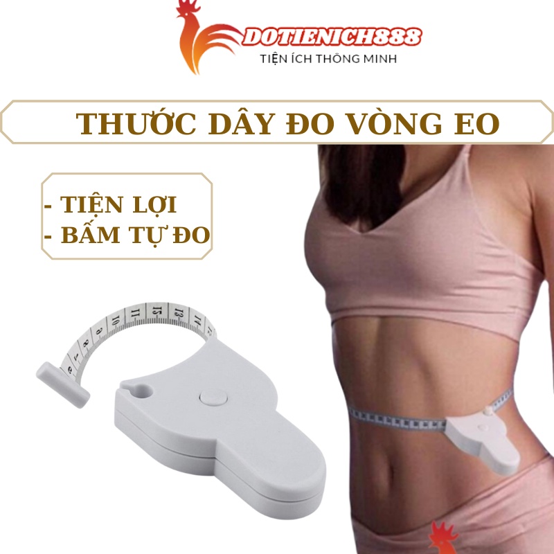 Thước dây đo vòng eo, đo cắt may quần áo, tập luyện thể thao dài 1.5M tùy chọn