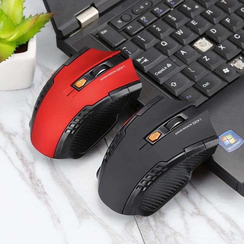 Chuột không dây 2.4ghz có đầu nhận USB cho PC/ laptop tùy chọn màu sắc