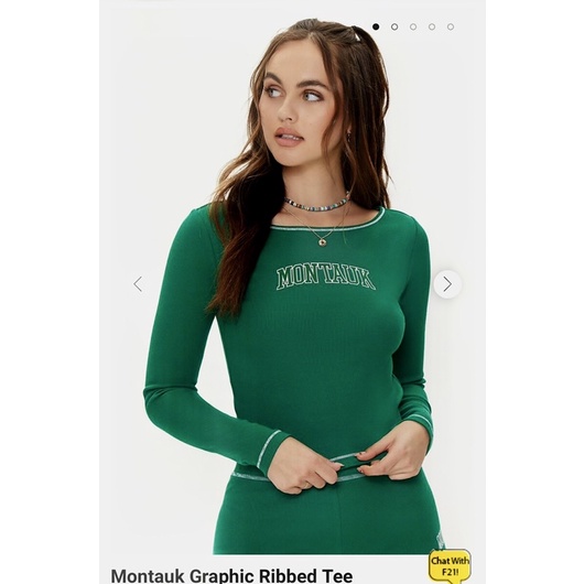 Áo thun gân  tay dài F21 dư xịn