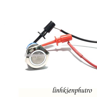 Nút Nhấn Reset 16mm 5 Chân - Vòng Đèn 12V