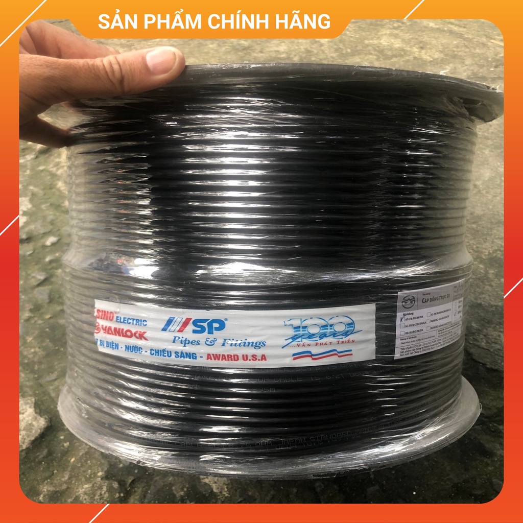 Cáp Đồng Trục RG6 Sino nguyên cuộn 305M - dùng cho hệ thống truyền hình CATV, MATV, Tivi, Camera giám sát