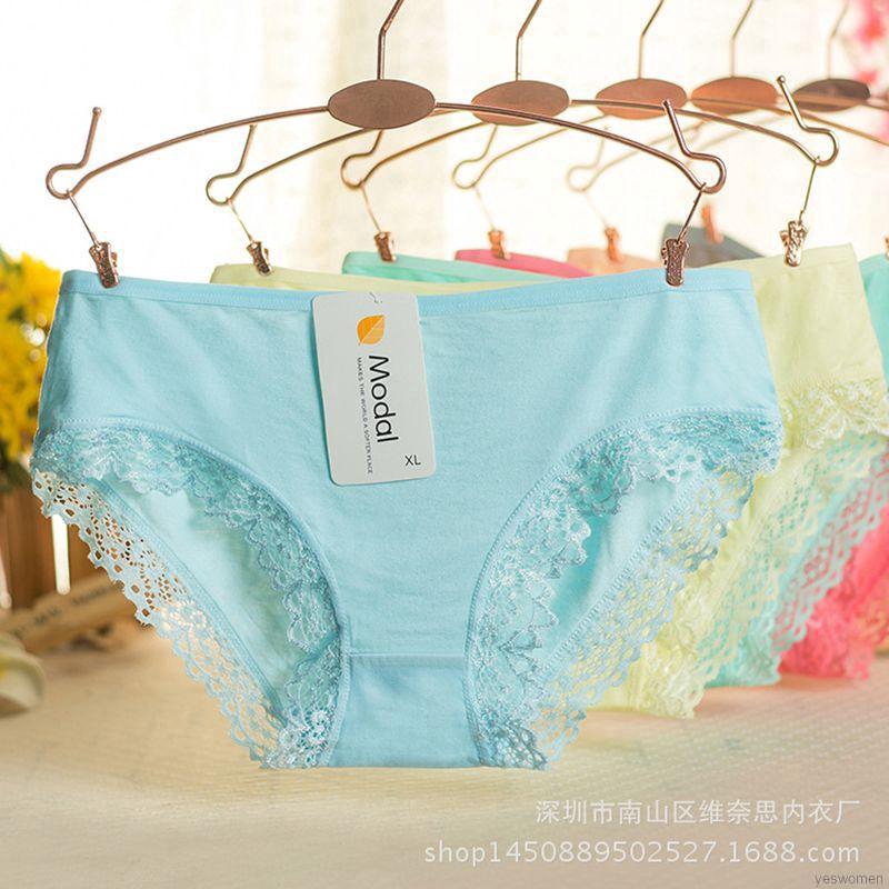 Quần lót cotton nữ phối ren