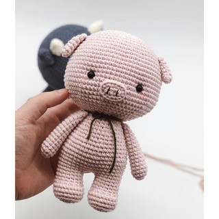 Heo hồng bằng len handmade