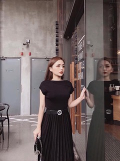 Áo len mỏng cổ thuyền lệch vai ( kèm video, ảnh thật)