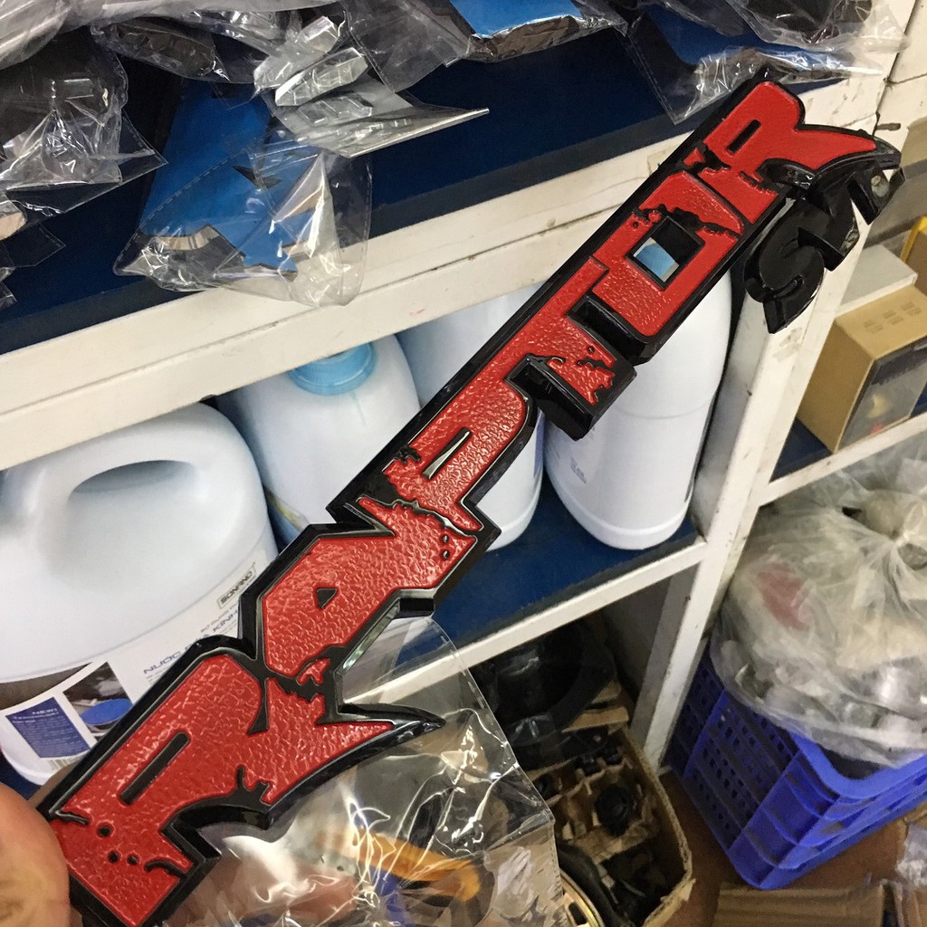 Chữ RAPTOR nổi 3D trang trí xe Ford Ranger 3 màu lựa chọn