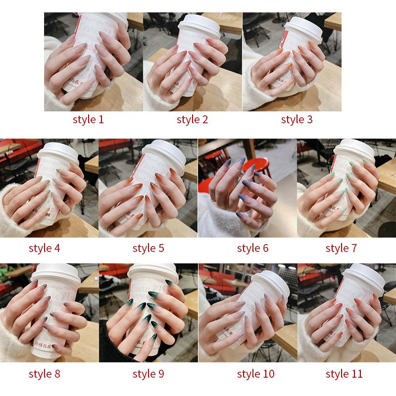 YADORNOS Bộ 24 móng tay giả phong cách thời trang sành điệu cho nữ