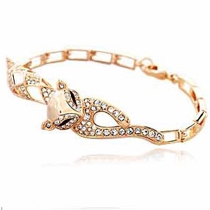 Bộ Trang Sức Vòng Cổ Nhẫn Bông Tai Vòng Tay Hình Cáo Cá Tính Đẹp Mắt Dành Cho Nữ