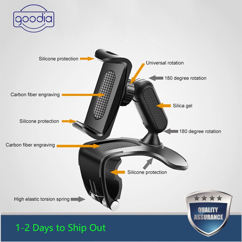 &lt; Đang Bán Hàng &gt; Giá Đỡ Điện Thoại Di Động Có Gương Chiếu Hậu HUD Kẹp Gắn Bảng Điều Khiển Xe Hơi