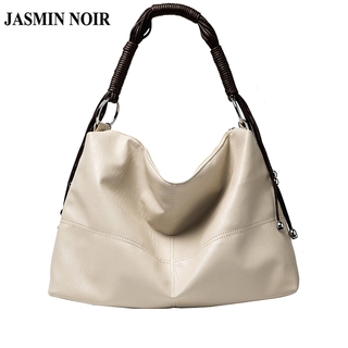 Túi xách đeo vai JASMIN NOIR chất liệu da PU sức chứa lớn thời trang retro cho nữ