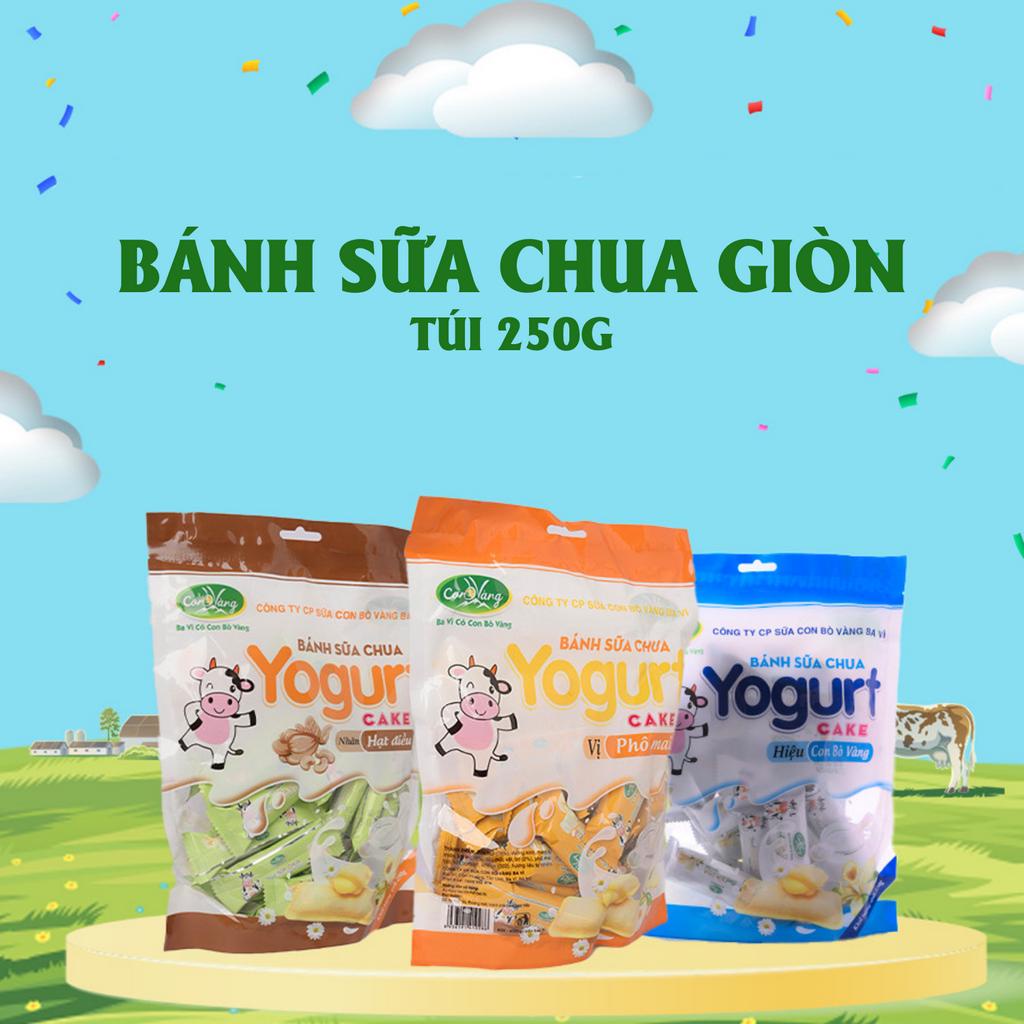 Bánh Sữa Chua Giòn Con Bò Vàng Ba Vì Vị Sầu Riêng Phô Mai Vani Sữa Dừa 250g