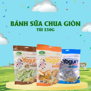Bánh Sữa Chua Giòn Con Bò Vàng Ba Vì Vị Sầu Riêng Phô Mai Vani Sữa Dừa 250g (Túi 25 Chiếc)
