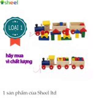 Bộ đồ chơi xe lửa bằng gỗ sheel loại 1
