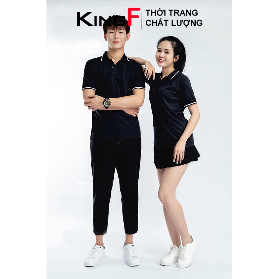 Áo polo KINGF vải cá sấu mè không bị xù lông - Thích hợp nam nữ mặc nhà, đi chơi, đi du lịch, đồng phục | BigBuy360 - bigbuy360.vn